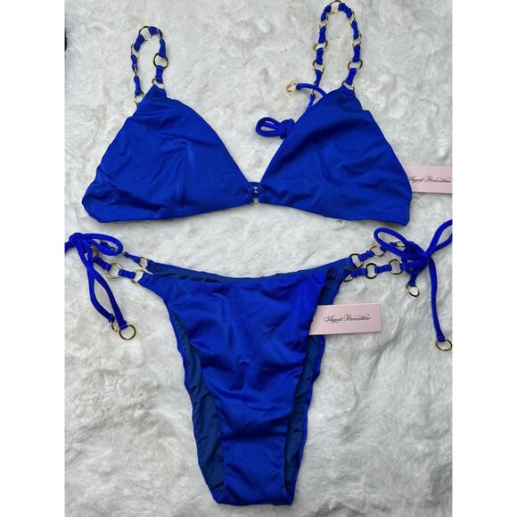 Agent Provocateur ASHIA💙 Blue Bikini Swim Set AP Size 4 - Picture 2 of 10